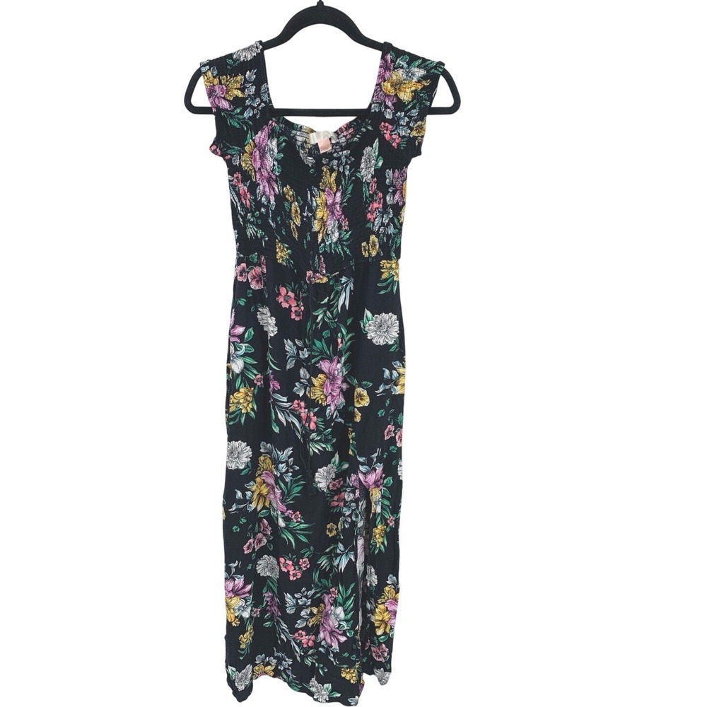 Band of Gypsies Floral Smocked Maxi Dress Size Large Boho Festival